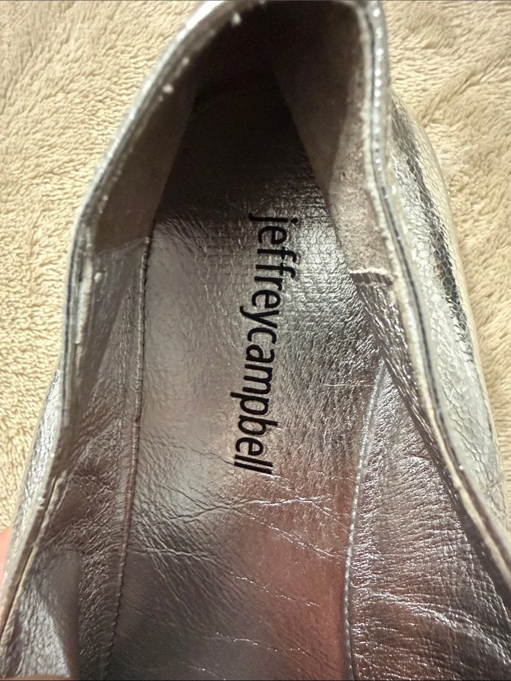 Jeffrey Campbell Metallic Silver Ballet Flats - size 7 but fit a 6 better
